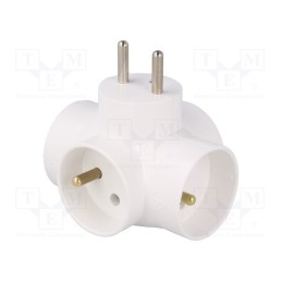 1 pcs x TIMEX-ELEKTRO - R-48 - Connector: AC supply, splitter, 2P+PE, Type: round,with earthing