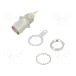 1 pcs x AMPHENOL RF - 031-221-RFX - Socket, BNC, female, straight, 50Ω, soldering, POM, gold-plated