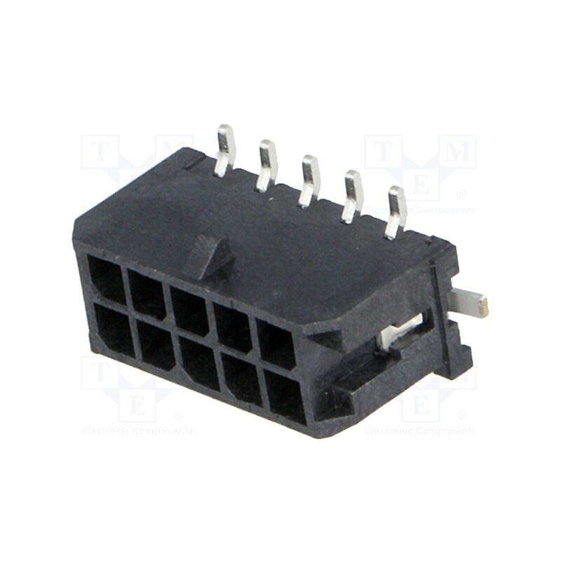 1 pcs x MOLEX - 430451018 - Socket, wire-board, male, Micro-Fit 3.0, 3mm, PIN: 10, Glow-Wire