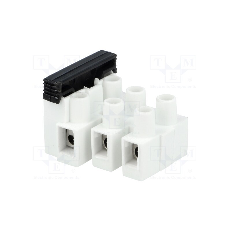 1 pcs x BM GROUP - BM 973CS - Terminal block, screw terminal, 2.5mm2, 450V, ways: 3, terminals: 6