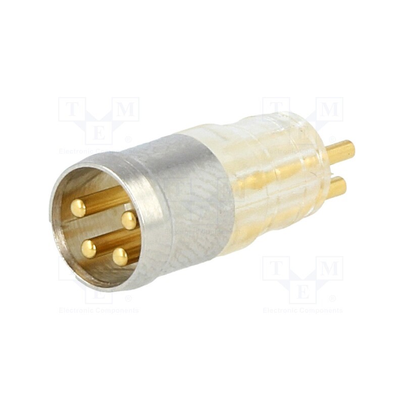 1 pcs x CONEC - SAL-8-ESTM4-L - Connector: circular, male, PIN: 4, for molding,for cable, 3A, 30V