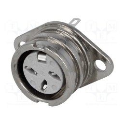 1 pcs x DELTRON - 593-0300 - Socket, DIN, female, PIN: 3, Layout: 180°, soldering, 34V, 2A, 10mΩ