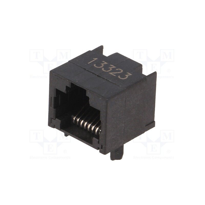 1 pcs x TE Connectivity - 1-406525-1 - Socket, RJ45, PIN: 8, Layout: 8p8c, on PCBs, THT