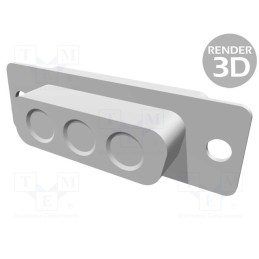 1 pcs x HARTING - 9692000033 - Special D-Sub, PIN: 3(3+0), female, Type: w/o special terminals