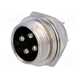 1 pcs x CLIFF - FC684204 - Socket, microphone, male, PIN: 4, for panel mounting