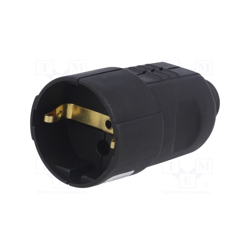 1 pcs x PCE - 5177 - Connector: AC supply, female, socket, 2P+PE, 230VAC, 16A, black