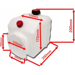 4l plastic tank for a hydraulic unit