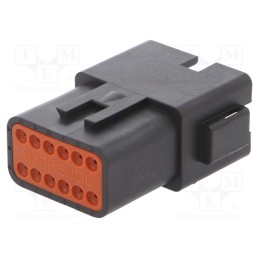 1 pcs x AMPHENOL - AT04-12PB - Connector: wire-wire, AT, male, plug, for cable, PIN: 12, black, IP67