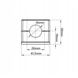 5x single clamp 16mm for mounting hydraulic lines