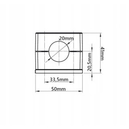 5x single clamp 20mm for mounting hydraulic lines