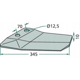 Lemken 3374418 right wing share, bent