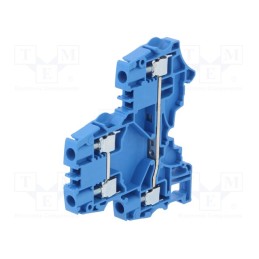 1 pcs x TE Connectivity - 1SNK506220R0000 (ZS6-D2-BL) - Splice terminal: rail, 0.2÷6mm2, ways: 2, terminals: 4, blue, SNK