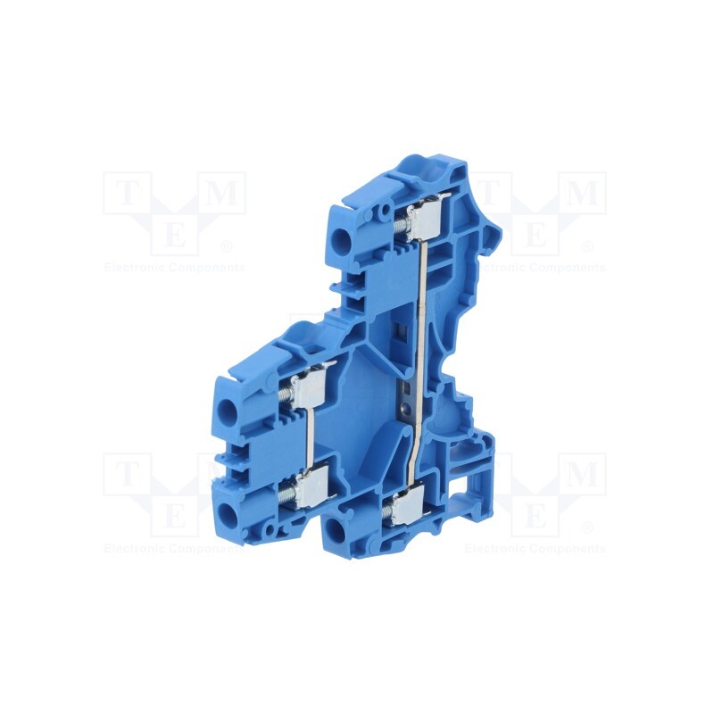 1 pcs x TE Connectivity - 1SNK506220R0000 (ZS6-D2-BL) - Splice terminal: rail, 0.2÷6mm2, ways: 2, terminals: 4, blue, SNK
