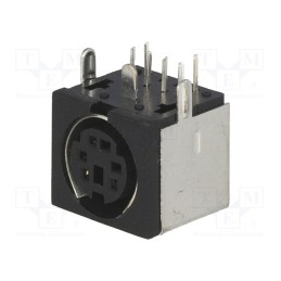 1 pcs x SCHURTER - 4850.261 - Socket, DIN mini, female, PIN: 6, shielded, THT
