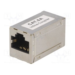 1 pcs x LOGILINK - NP0025 - Coupler, coupler, PIN: 8, Cat: 6a, shielded, Layout: 8p8c, metallic