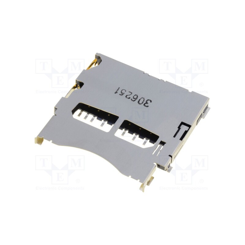 1 pcs x MOLEX - 5035000991 - Connector: for cards, SD, shielded,push-push, SMT, gold-plated
