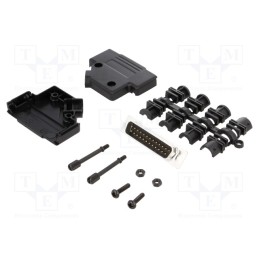 1 pcs x MH CONNECTORS - MHD45PPK25DB25PK - D-Sub, PIN: 25, plug, male, angled 45°, soldering, for cable