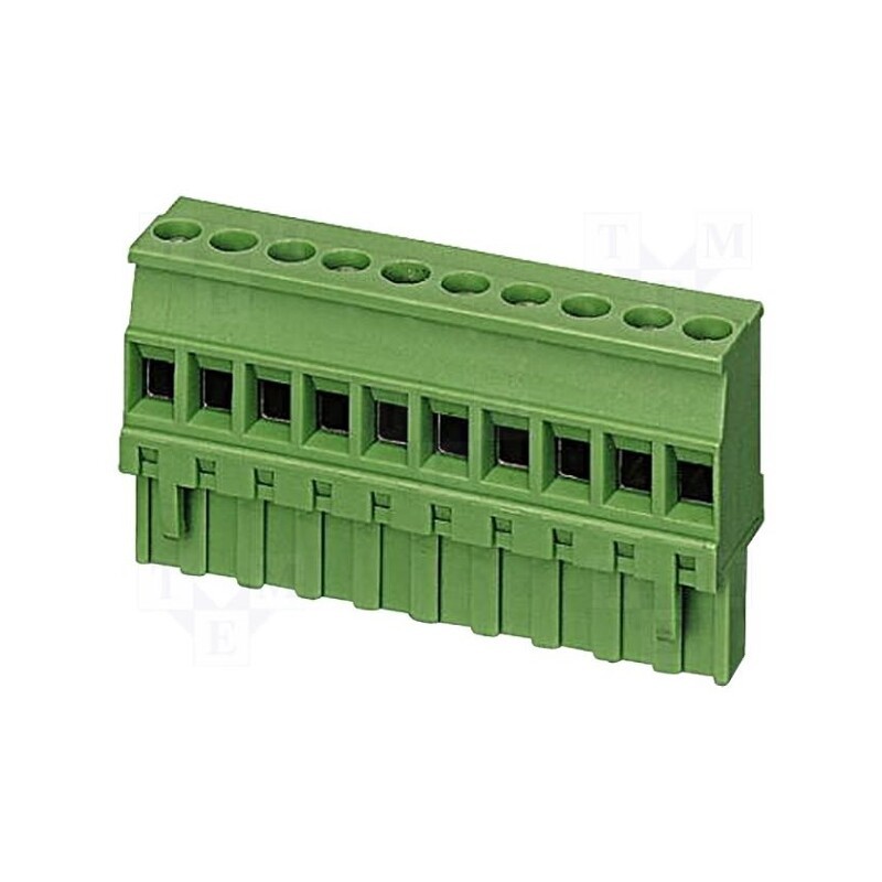 1 pcs x PHOENIX CONTACT - MVSTBR 2,5/ 6-ST 1792058 - Pluggable terminal block, 5mm, ways: 6, angled 90°, plug, female