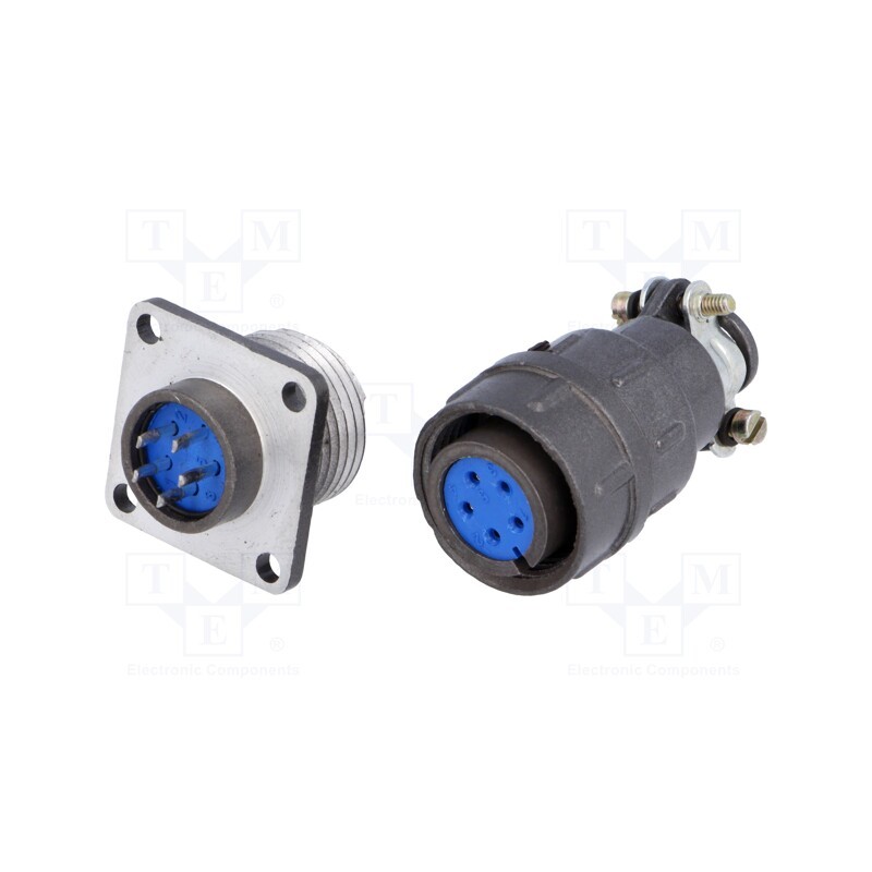 1 pcs x CONNFLY - DS1110-06-05LYP - Connector: circular, socket,plug, DS1110-06, male,female, PIN: 5
