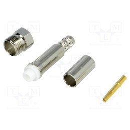 1 pcs x AMPHENOL RF - FME6121B1-ND3G-1-50 - Plug, FME, female, straight, crimped, for cable, Insulation: PTFE