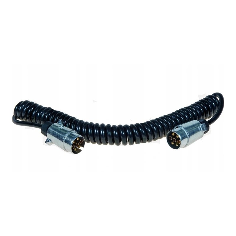 Spiral cable 7pin cable extension 2m metal