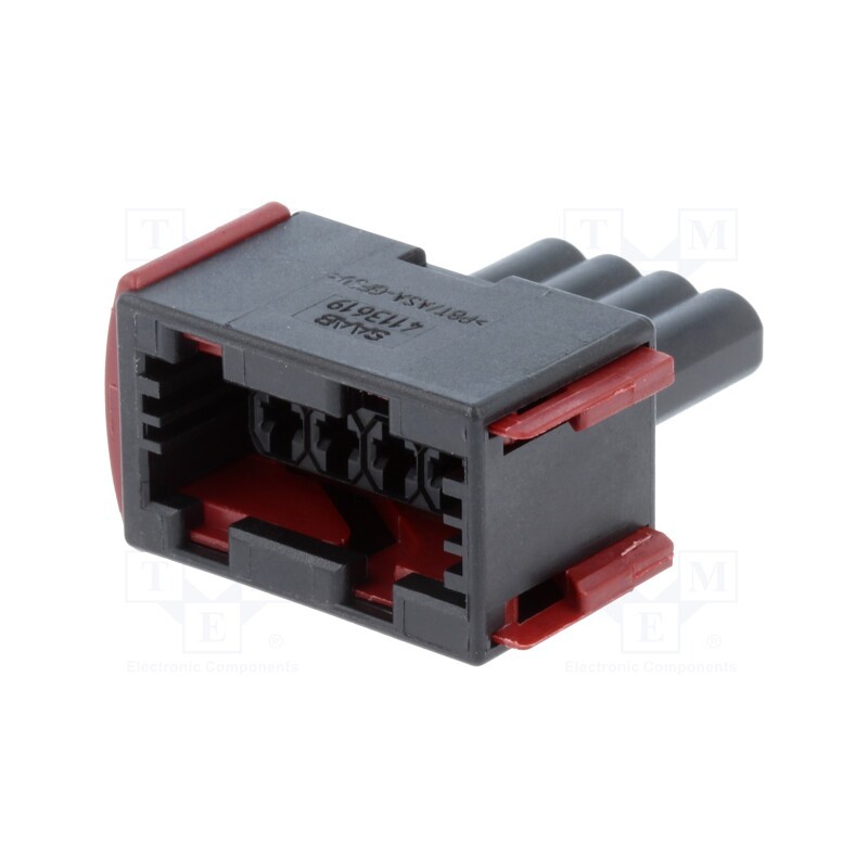 1 pcs x TE Connectivity - 1-963207-1 - Connector: automotive, JPT, female, plug, for cable, PIN: 4, black