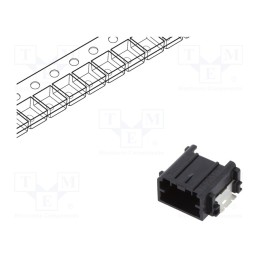 1 pcs x MOLEX - 349126040 - Connector: automotive, Mini50, male, socket, on PCBs, PIN: 4, black