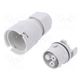 1 pcs x AAG STUCCHI - 3702/V2P - Connector: AC supply, screw terminal, female, 9÷12mm, 1÷2.5mm2