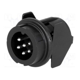 1 pcs x AMPHENOL - T3426500U - Socket, DIN, male, PIN: 6, for panel mounting,snap fastener, 300V
