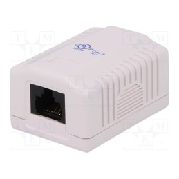 1 pcs x LOGILINK - NP0071 - Socket, RJ45, PIN: 8, Cat: 6, unshielded,single, Layout: 8p8c, white