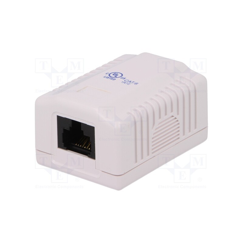1 pcs x LOGILINK - NP0071 - Socket, RJ45, PIN: 8, Cat: 6, unshielded,single, Layout: 8p8c, white