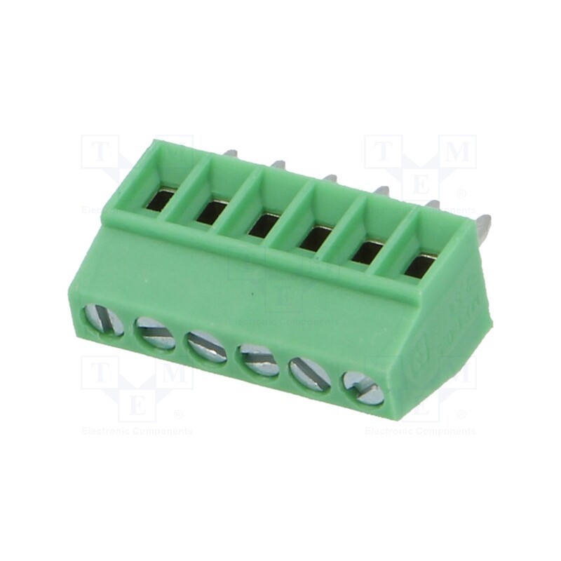 1 pcs x PHOENIX CONTACT - MPT 0,5/ 6-2,54 1725698 - PCB terminal block, angled 90°, 2.54mm, ways: 6, on PCBs, 0.5mm2
