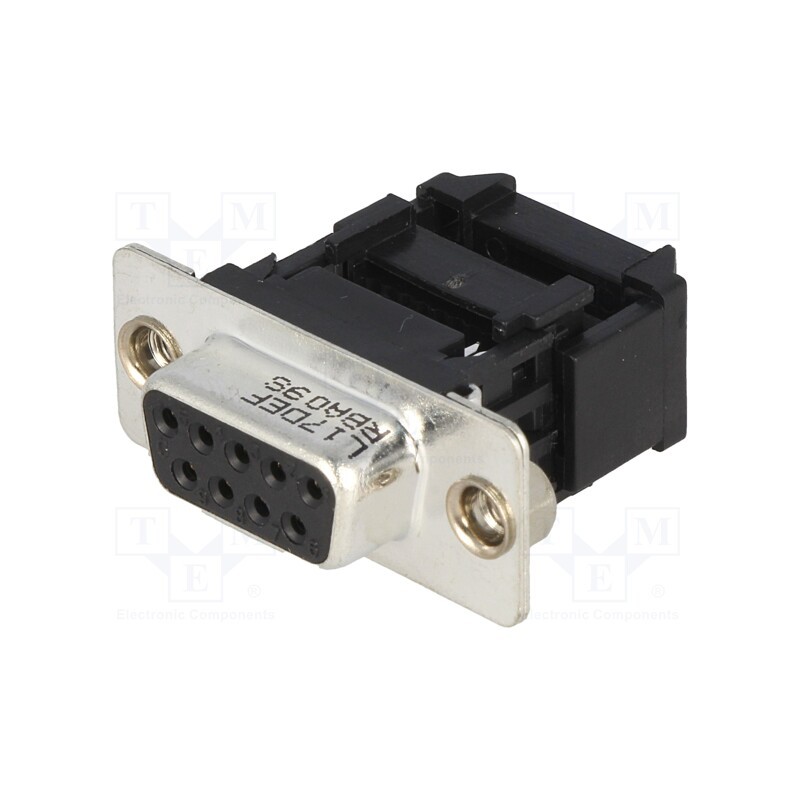 1 pcs x Amphenol Communications Solutions - L17DEFRBA09S - D-Sub, PIN: 9, female, for ribbon cable, IDC, M3, 5A, 250V, 1.27mm