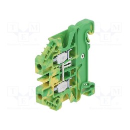 1 pcs x WIELAND - 58.503.9055.0 - Splice terminal: rail, 2.5mm2, ways: 1, terminals: 2, yellow-green