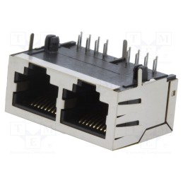 1 pcs x ENCITECH - RJJU-88-242-E9H-002 - Socket, RJ45, PIN: 8, Cat: 5, Layout: 8p8c, THT, angled
