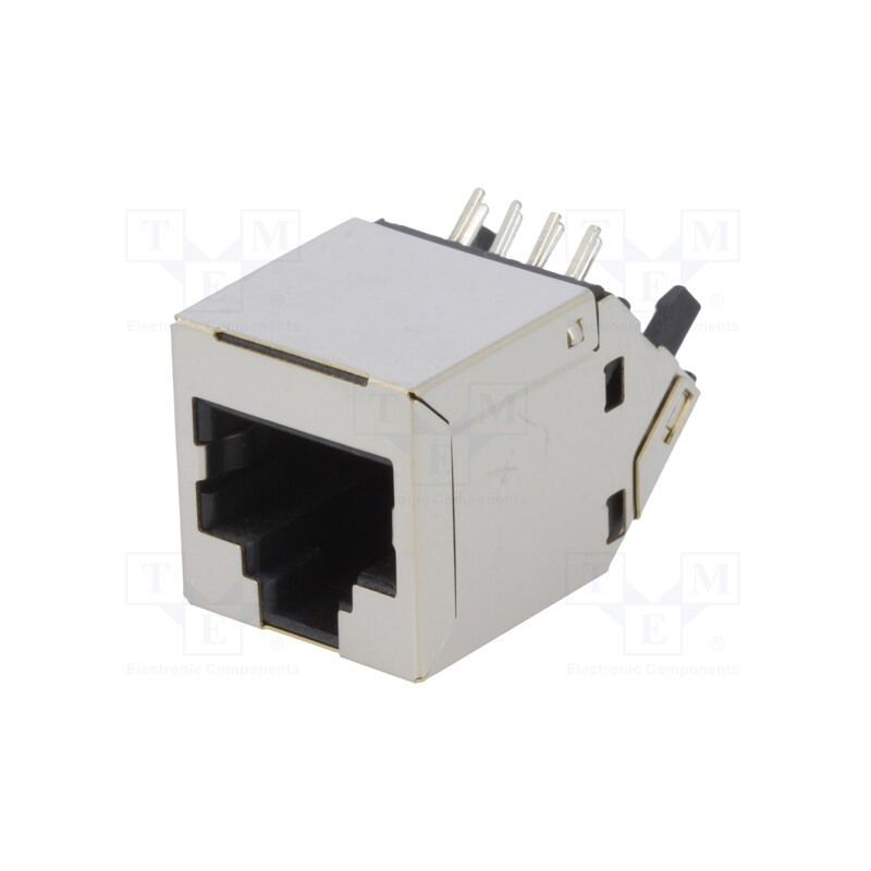 1 pcs x ENCITECH - RJJS-88-142-E7A-026 - Socket, RJ45, PIN: 8, Cat: 6, shielded, Layout: 8p8c, THT, angled