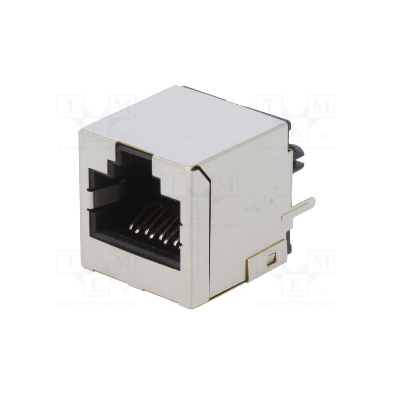 1 pcs x ENCITECH - RJJS-88-141-E7V-058 - Socket, RJ45, PIN: 8, Cat: 6a, shielded, Layout: 8p8c, THT, straight