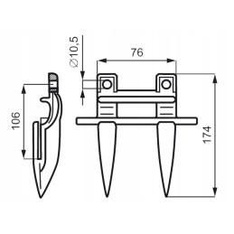 New Holland 379720 double bayonet