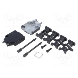 1 pcs x MH CONNECTORS - MHDTZK9-BK-K - Enclosure: for D-Sub connectors, D-Sub 9pin,D-Sub HD 15pin