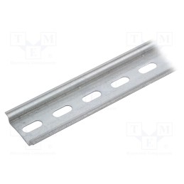 1 pcs x PAWBOL - E.4105P - DIN rail, TS35, L: 1m, perforated, zinc-plated steel