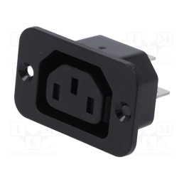 1 pcs x SCHURTER - 4721 - Connector: AC supply, socket, female, 10A, 250VAC, IEC 60320, 40mm