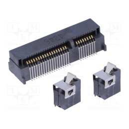1 set x ATTEND - 119A-80A00-R02 SET - Connector: PCI Express mini, horizontal, SMT, gold-plated, PIN: 52