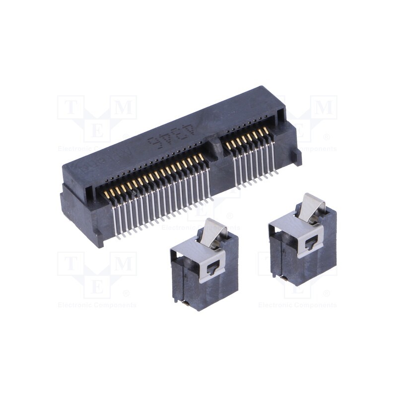 1 set x ATTEND - 119A-80A00-R02 SET - Connector: PCI Express mini, horizontal, SMT, gold-plated, PIN: 52