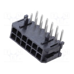 1 pcs x MOLEX - 430451202 - Socket, wire-board, male, Micro-Fit 3.0, 3mm, PIN: 12, Layout: 2x6