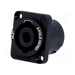 1 pcs x NEUTRIK - NL2MPXX - Socket, loudspeaker, male, PIN: 2, 30A, 250V, 4.8mm connectors