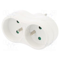 1 pcs x PLASTROL - W-97741 - Connector: AC supply, splitter, 2P+PE, 250VAC, 16A, white
