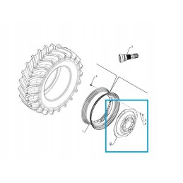 Wheel rim new holland t4 t5 case 47357998