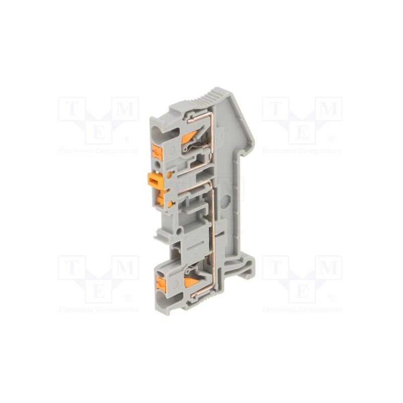 1 pcs x PHOENIX CONTACT - 3210156 - Splice terminal: rail, 0.14÷4mm2, ways: 1, terminals: 2, grey, PT