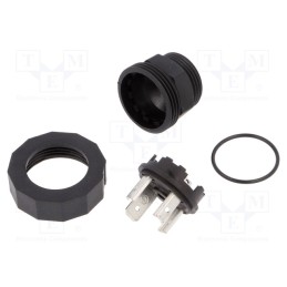 1 pcs x HIRSCHMANN - 931297002 GSP 316 - Connector: valve connector, socket, form A, 18mm, male, PIN: 4, 16A