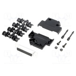 1 pcs x MH CONNECTORS - MHD45PPK25DB25SK - D-Sub, PIN: 25, plug, female, angled 45°, soldering, for cable